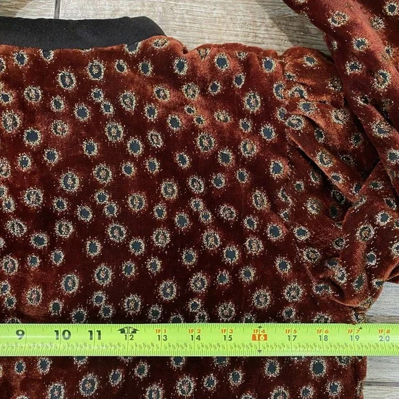 David Brown For Saks Fifth Ave Velour Lounge House Dress Robe size S - Picture 6 of 10